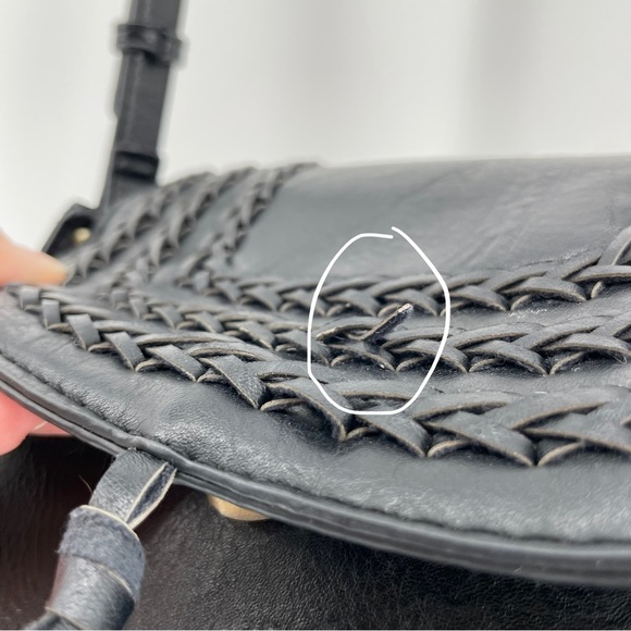 Antik Kraft Cheyenne Black Faux Leather Studded Western Crossbody - Picture 3 of 8